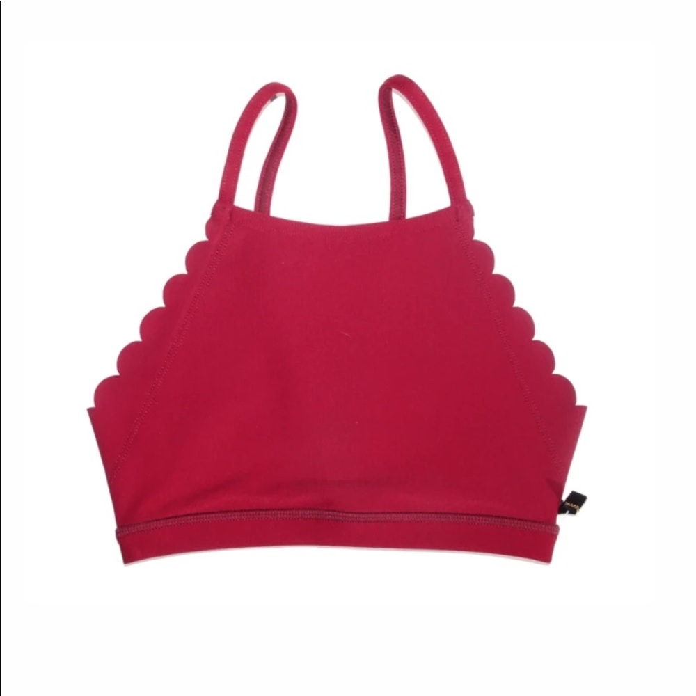 honeycut burgundy petal bra top